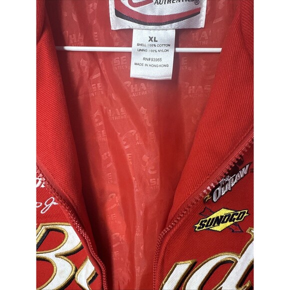 Chase Authentics Budweiser Dale Jr #8 NASCAR Jacket Womens XL Red Vintage - Picture 6 of 11